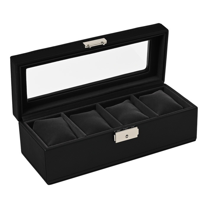 時計ケース 合皮ブラック 腕時計 4本収納 SE83520BK ブラック 時計ケース 合皮ブラック 腕時計 4本収納 SE83520BK ブラック