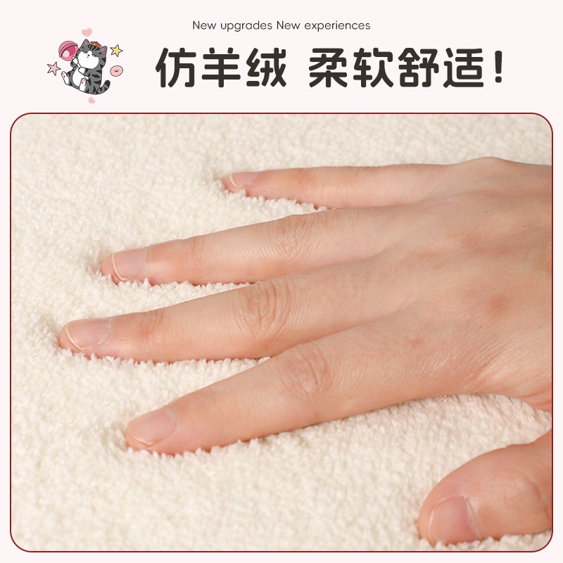 私の皇帝バザールブラックカートゥーンチルドレンズルームラウンドフロアマットかわいい女の子のフットマットベッドルームラウンドブランケット