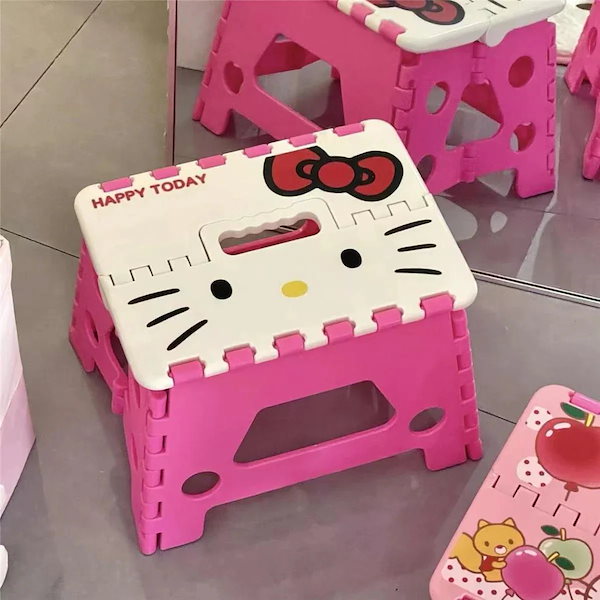 希少品◆レトロ◆サンリオ　◆キティ　ベンチシート折り畳みキティちゃんベンチ Qoo10] サンリオ サンリオハローキティキャラクター厚手プラ