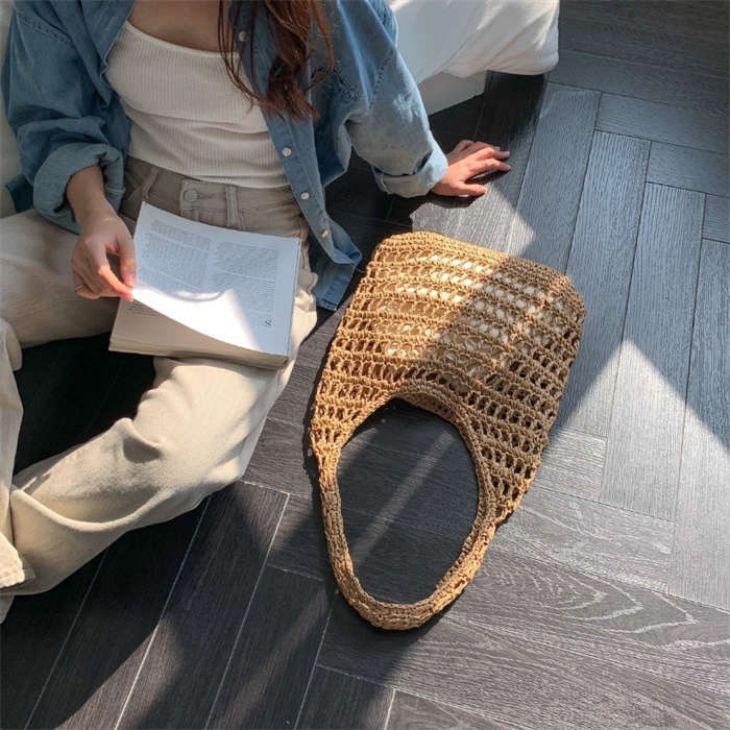 【夏セール!】透かし編みバッグ トートバッグ リゾート 夏 ナチュラル 大容量 軽量 【akbss24-555】【予約販売:15-20日】メ込2 【夏セール!】透かし編みバッグ トートバッグ リゾート 夏 ナチュラル 大容量 軽量 【akbss24-555】【予約販売:15-20日】メ込2