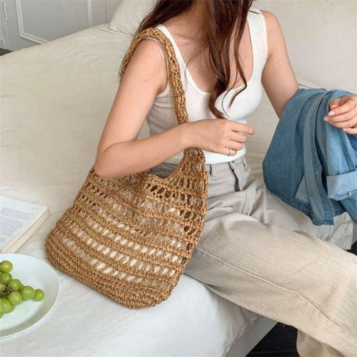 【夏セール!】透かし編みバッグ トートバッグ リゾート 夏 ナチュラル 大容量 軽量 【akbss24-555】【予約販売:15-20日】メ込2 【夏セール!】透かし編みバッグ トートバッグ リゾート 夏 ナチュラル 大容量 軽量 【akbss24-555】【予約販売:15-20日】メ込2