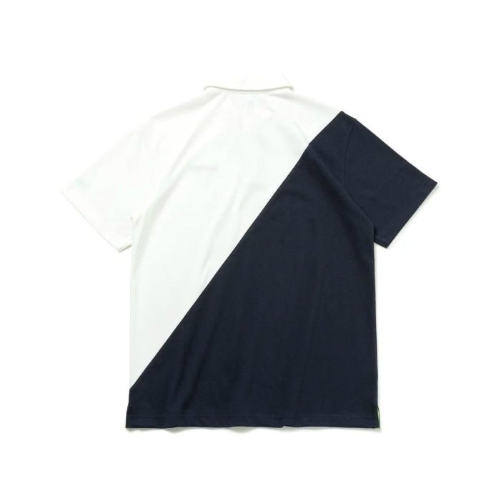 ニューエラ NEW ERA ゴルフ 半袖 ポロシャツ Color Block Diagonal ホワイト ネイビー 14109039