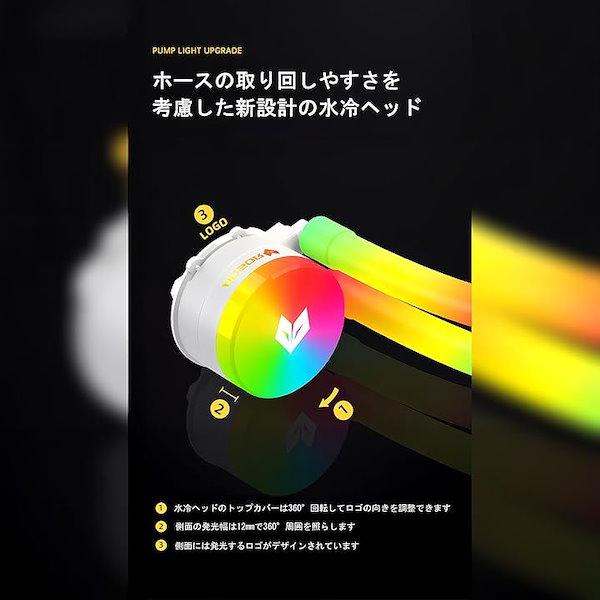COOLMOON ホースLED 簡易水冷クーラー 360 mm CPUクーラー Qoo10] AMD ホースLED 簡易水冷クーラー 360