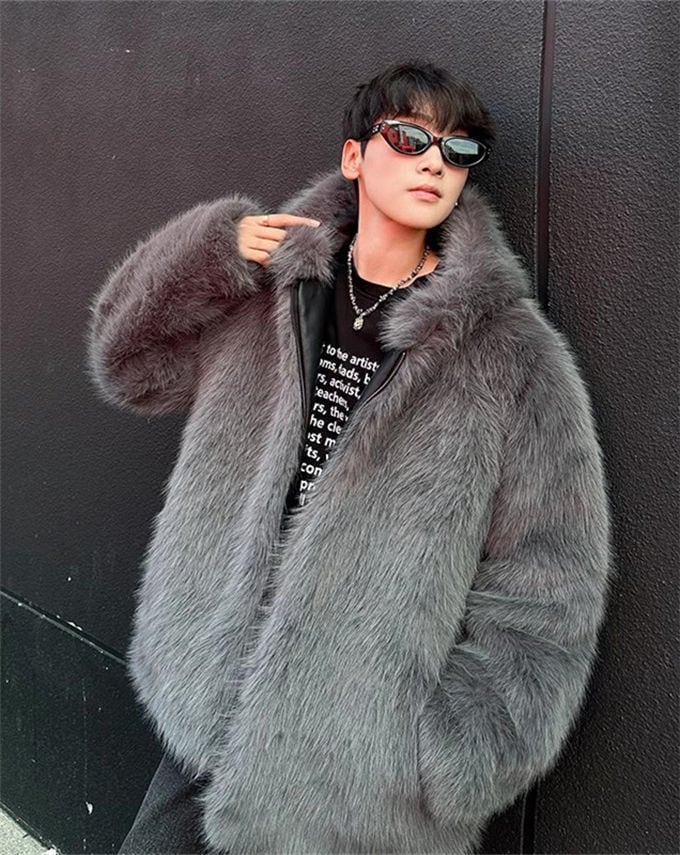 ファーコート メンズ 毛皮コート ショットコート アウター フォクス毛皮 フェイクファー ボアジャケット ジップアップ 厚手 フドー付き おしゃれ 暖かい 大きいサイズ 冬 冬物 贅沢 上品 ファッシ