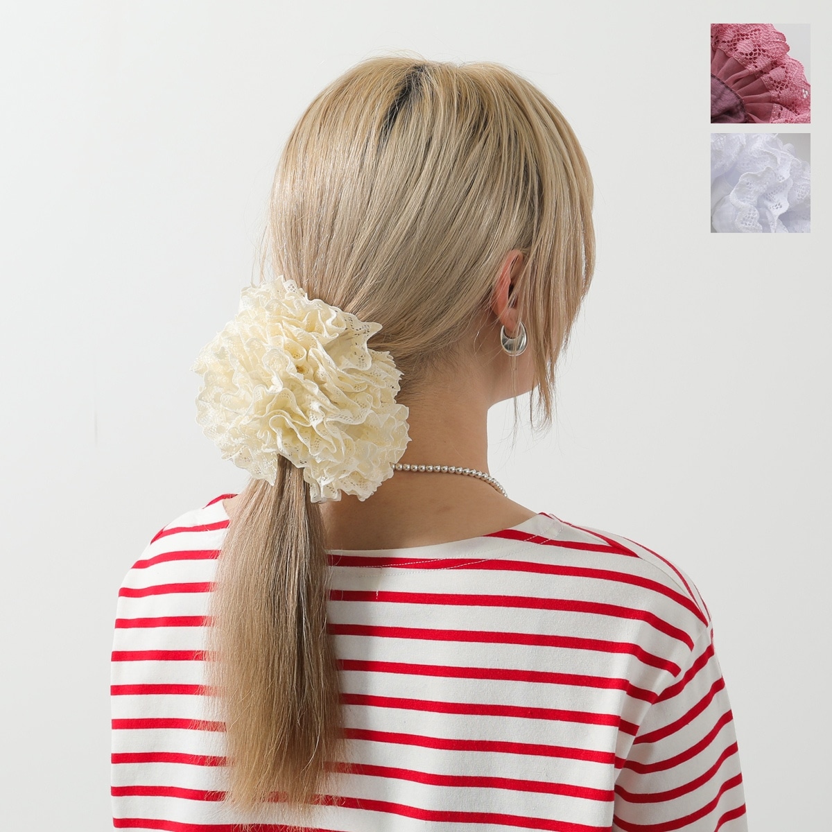 GOOD SQUISH グッド スクイッシュ シュシュ WEDDING ON A WEDS COLLECTION レディース フリル レース ヘアゴム ヘアアクセサリー カラー3色 【mega】 GOOD SQUISH グッド スクイッシュ シュシュ WEDDING ON A WEDS COLLECTION レディース フリル レース ヘアゴム ヘアアクセサリー カラー3色 【mega】