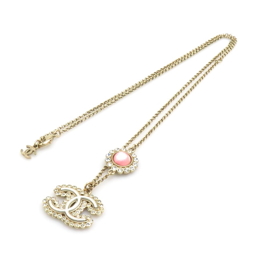 シャネル CHANEL ネックレス ココマーク メタル/ラインストーン ゴールド/シルバー/ピンク レディース w0915a シャネル CHANEL ネックレス ココマーク メタル/ラインストーン ゴールド/シルバー/ピンク レディース w0915a