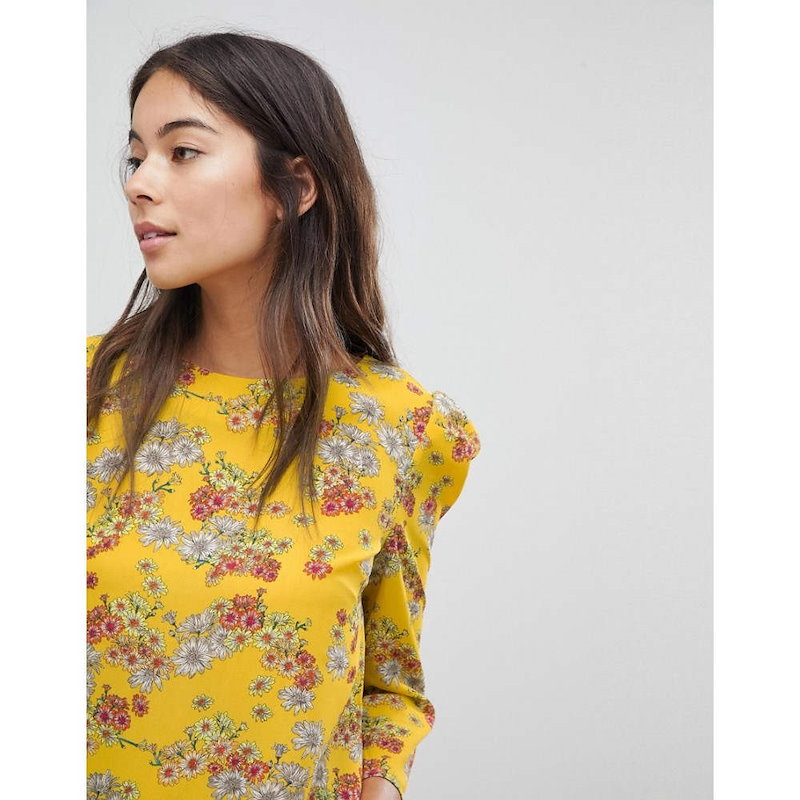 オアシス レディース トップス【Oasis Ditsy Daisy Print Top】Yellow オアシス レディース トップス【Oasis Ditsy Daisy Print Top】Yellow