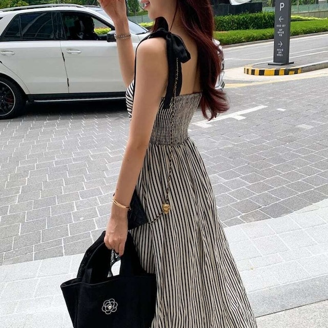 ワンピース レディース ショルダーリボンワンピース ストライプノースリーブワンピース 大人可愛い ママコーデ 韓国 人気 トレンド 新作 20代 30代 40代 きれいめ レトロ シンプル お出かけ ワンピース レディース ショルダーリボンワンピース ストライプノースリーブワンピース 大人可愛い ママコーデ 韓国 人気 トレンド 新作 20代 30代 40代 きれいめ レトロ シンプル お出かけ