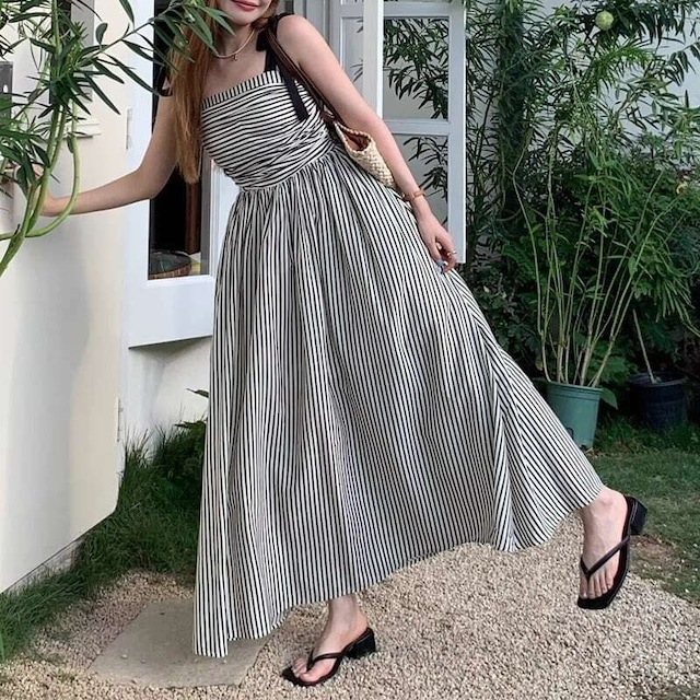 ワンピース レディース ショルダーリボンワンピース ストライプノースリーブワンピース 大人可愛い ママコーデ 韓国 人気 トレンド 新作 20代 30代 40代 きれいめ レトロ シンプル お出かけ ワンピース レディース ショルダーリボンワンピース ストライプノースリーブワンピース 大人可愛い ママコーデ 韓国 人気 トレンド 新作 20代 30代 40代 きれいめ レトロ シンプル お出かけ