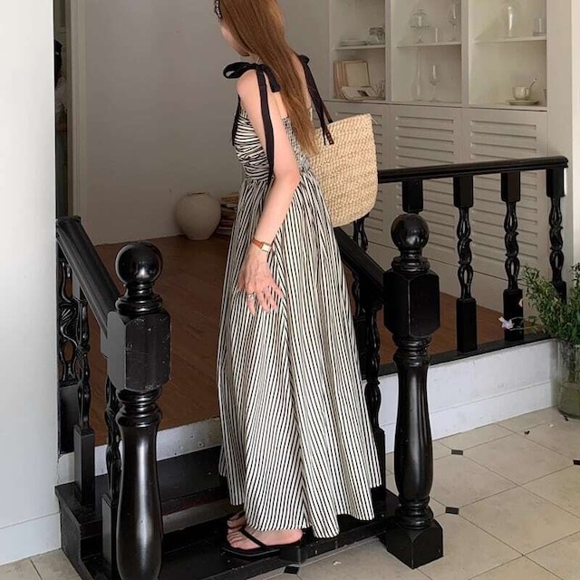 ワンピース レディース ショルダーリボンワンピース ストライプノースリーブワンピース 大人可愛い ママコーデ 韓国 人気 トレンド 新作 20代 30代 40代 きれいめ レトロ シンプル お出かけ ワンピース レディース ショルダーリボンワンピース ストライプノースリーブワンピース 大人可愛い ママコーデ 韓国 人気 トレンド 新作 20代 30代 40代 きれいめ レトロ シンプル お出かけ