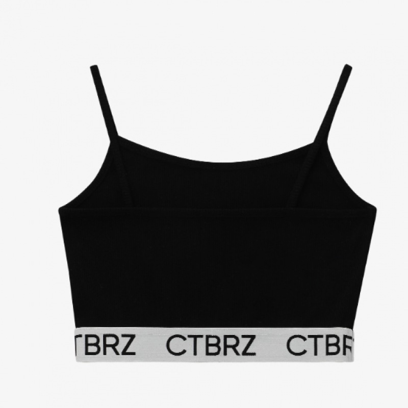 シティブリーズロゴバンディングノースリーブトップ_ブラック シティブリーズロゴバンディングノースリーブトップ_ブラック