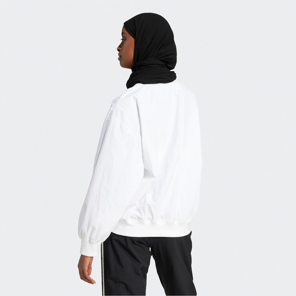 アディダスアディカラーウーブンナイロンアウトライントレフォイルクルーネックスウェットシャツ JN6118-WHITE アディダスアディカラーウーブンナイロンアウトライントレフォイルクルーネックスウェットシャツ JN6118-WHITE