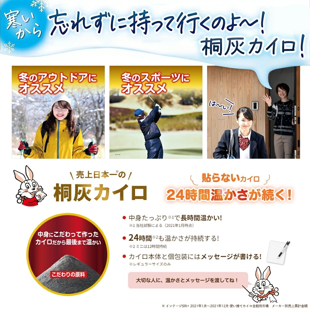【 当日翌日出荷 】 桐灰 カイロ 貼らないタイプ 30個入り 4箱 まとめ買い