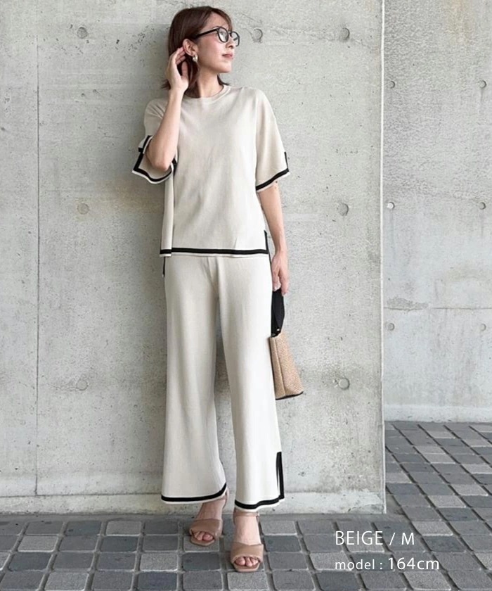 バイカラーサマーニットセットアップ 夏 M L レディース バイカラー サマーニット セットアップ ニット 半袖 ニットセットアップ 夏セットアップ サマーセットアップ レディースセットアップ レディ バイカラーサマーニットセットアップ 夏 M L レディース バイカラー サマーニット セットアップ ニット 半袖 ニットセットアップ 夏セットアップ サマーセットアップ レディースセットアップ レディ