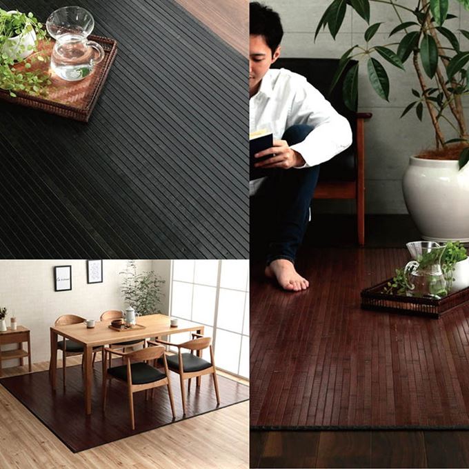 竹ラグ バンブーマット カーペット 約2畳 140x200cm 無地 糸なしタイプ 自然素材 丈夫 ひんやり 竹ラグ バンブーマット カーペット 約2畳 140x200cm 無地 糸なしタイプ 自然素材 丈夫 ひんやり