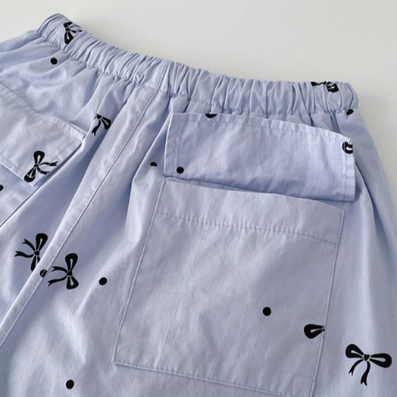 [ナーク21] リボン柄 2ウェイワイドパンツ NK51-PS-50