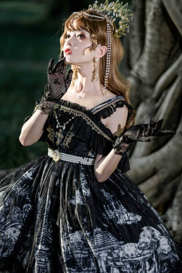 ワンピース ロリータ ハロウィン 膝丈 レディース ゴスロリ ハイウエスト Aライン ロリィタファッション ノースリーブ ロリータワンピース コスチューム コスプレ 衣装 コーディネート 可愛い 仮装 ワンピース ロリータ ハロウィン 膝丈 レディース ゴスロリ ハイウエスト Aライン ロリィタファッション ノースリーブ ロリータワンピース コスチューム コスプレ 衣装 コーディネート 可愛い 仮装