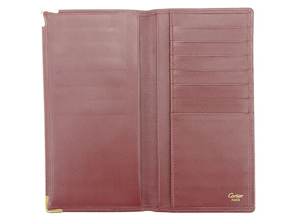 長札入れ マストライン ボルドー ゴールド 中古