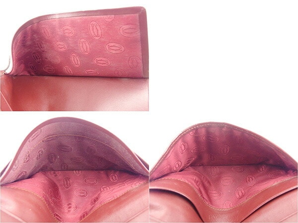 長札入れ マストライン ボルドー ゴールド 中古