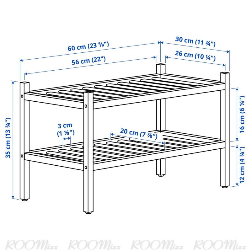 VASSKAR ヴァスシェール シューズラック - 竹 60 cm VASSKAR ヴァスシェール シューズラック - 竹 60 cm