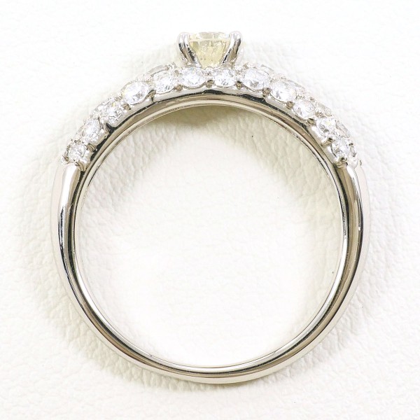 PT900 プラチナ リング 12号 ダイヤ ダイヤ 0.85 鑑定書 中古