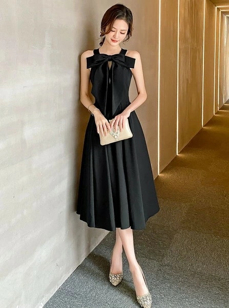 新品 お呼ばれドレス 結婚式 結婚式お呼ばれドレス 前撮りドレス ウエディングドレス ウェディングドレス 黒 パーティードレス 韓国 ドレス 二次会 花嫁 2次会 リボン 春 夏 秋 冬 可愛い フォ