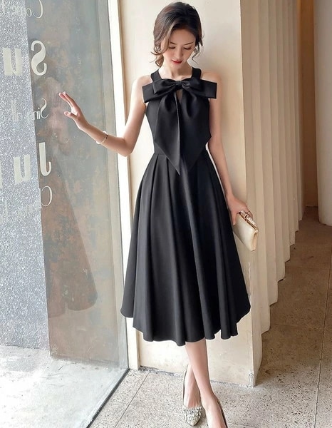新品 お呼ばれドレス 結婚式 結婚式お呼ばれドレス 前撮りドレス ウエディングドレス ウェディングドレス 黒 パーティードレス 韓国 ドレス 二次会 花嫁 2次会 リボン 春 夏 秋 冬 可愛い フォ
