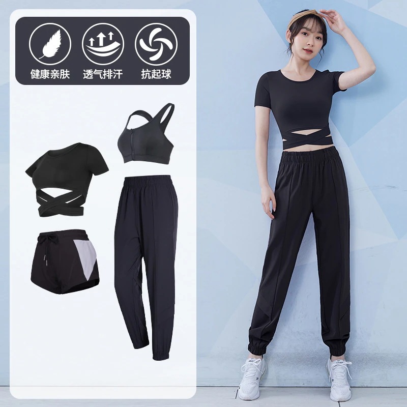 【送料無料】4点セットヨガウェアセット女性用ヨガウェア夏のファッション気質スポーツウェア高級タイトフィットトレーニングスウェットシャツモーニングランニングジムウェアセットスポーツウェア迅速配送 【送料無料】4点セットヨガウェアセット女性用ヨガウェア夏のファッション気質スポーツウェア高級タイトフィットトレーニングスウェットシャツモーニングランニングジムウェアセットスポーツウェア迅速配送