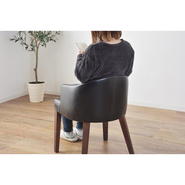 ダイニングチェア おしゃれ フェイクレザー 合成皮革 木製脚 天然木 北欧 アメリカン ビンテージ風 レトロ 赤 レッド カントリー 椅子 ダイニングチェアー 1脚