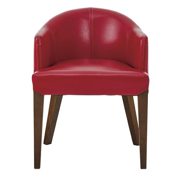 ダイニングチェア おしゃれ フェイクレザー 合成皮革 木製脚 天然木 北欧 アメリカン ビンテージ風 レトロ 赤 レッド カントリー 椅子 ダイニングチェアー 1脚