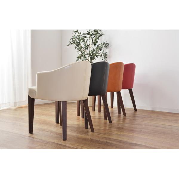 ダイニングチェア おしゃれ フェイクレザー 合成皮革 木製脚 天然木 北欧 アメリカン ビンテージ風 レトロ 赤 レッド カントリー 椅子 ダイニングチェアー 1脚