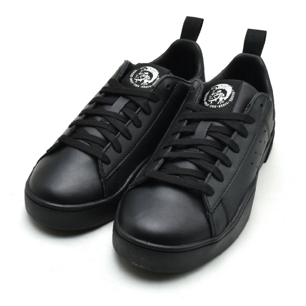 ディーゼル スニーカー メンズ ローカット レザー ブラック 黒 DIESEL S-CLEVER LOW[17481729h1669]