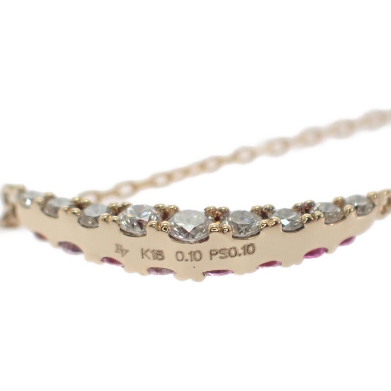 ネックレス リバーシブル K18イエローゴールド ダイヤモンド ピンクサファイア レディース【Aランク】 ネックレス リバーシブル K18イエローゴールド ダイヤモンド ピンクサファイア レディース【Aランク】