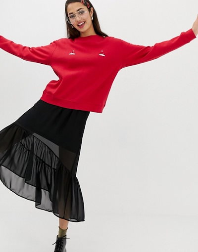 モンキ レディース ニット・セーター アウター Monki Holidays hat sweater モンキ レディース ニット・セーター アウター Monki Holidays hat sweater