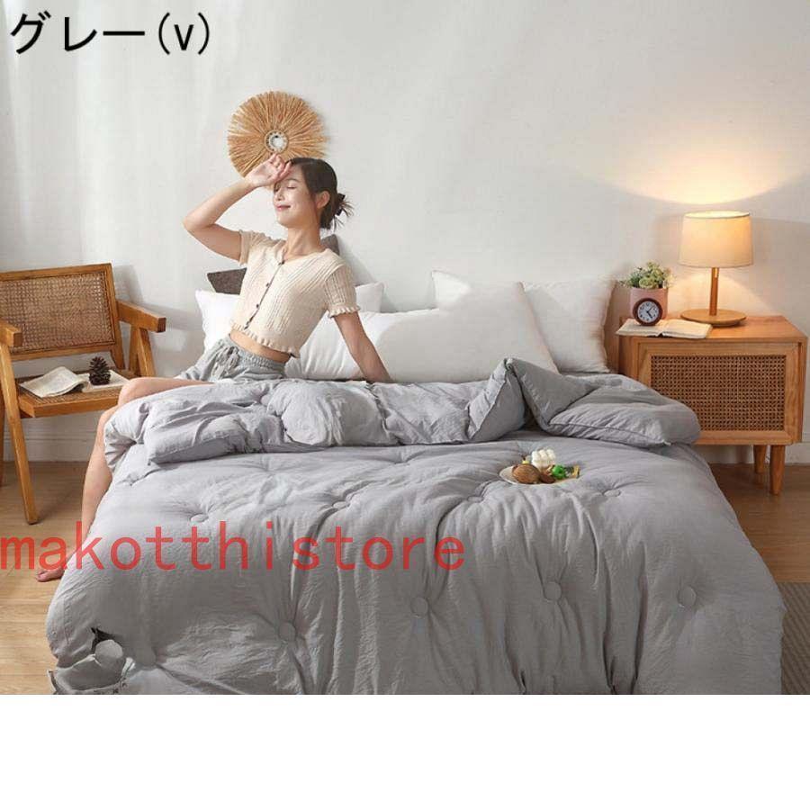 掛布団 セミダブル（SCTX） 掛けぶとん 寝汗吸収 冬 肌掛け布団 とろふわ 洗濯可能 吸水通気 快眠 柔らかい肌触り 羽毛ふとん 水洗い加工 とろふわ シンプル