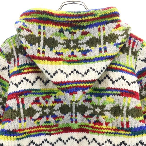 アルテサニア ビームスボーイ 長袖 ミックス編 ニット パーカー ARTESANIA BEAMS BOY レディース