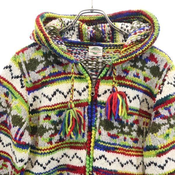 アルテサニア ビームスボーイ 長袖 ミックス編 ニット パーカー ARTESANIA BEAMS BOY レディース