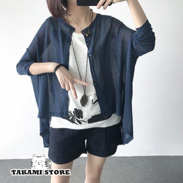 サマーカーディガン レディース 夏用 カーディガン 夏 リネンカーディガン 薄手 七分袖 無地 羽織 ゆったり 通勤 オフィス シアーカーディガン ショート
