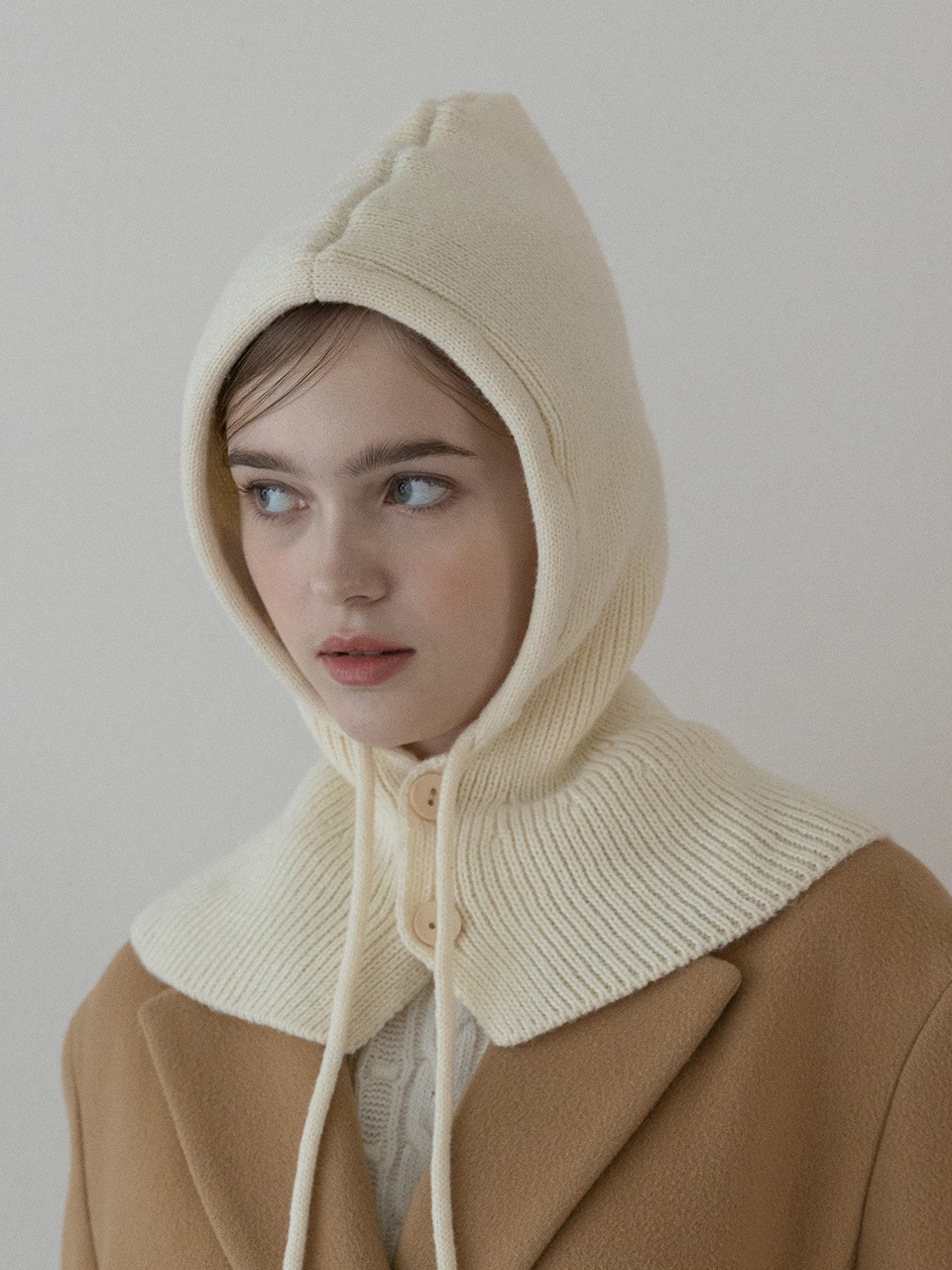 【TATIANA】Plain Knit Hoodie Balaclava バラクラバ (BA8021) TATIANA】Plain Knit Hoodie Balaclava バラクラバ (BA8021