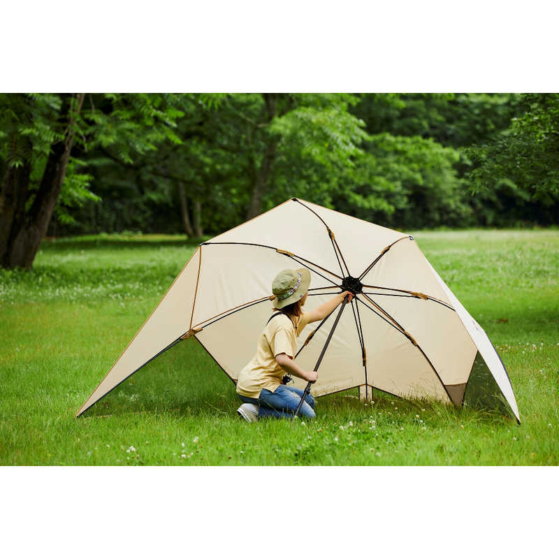 アイリスオーヤマ　IRIS OHYAMA　ワンタッチシェード ［デュオ(2人)］ ベージュ　OTS-3440