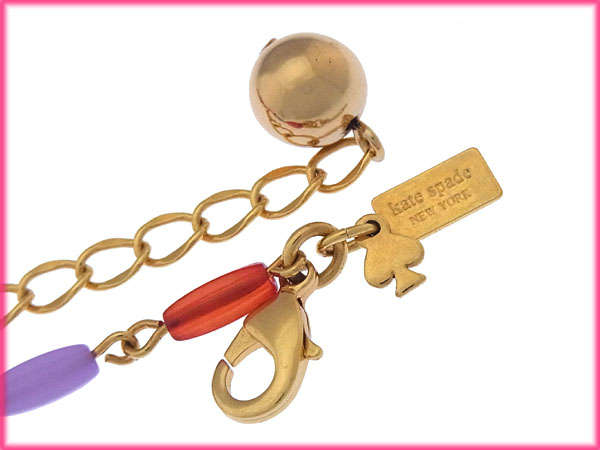 ネックレス アクセサリー ビーズ付き ゴールド マルチ 中古