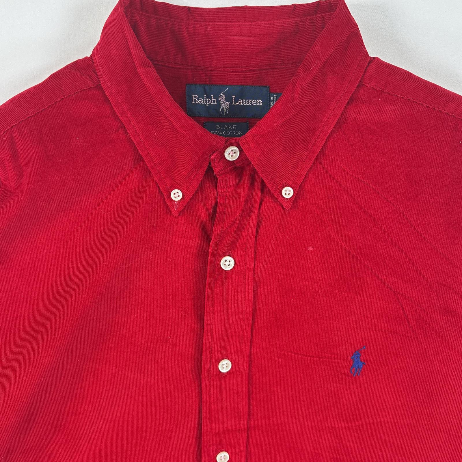 古着 コーデュロイ 長袖シャツ ボタンダウンシャツ ワンポイント ロゴ 刺繍 XL レッド 無地 メンズ 古着 コーデュロイ 長袖シャツ ボタンダウンシャツ ワンポイント ロゴ 刺繍 XL レッド 無地 メンズ
