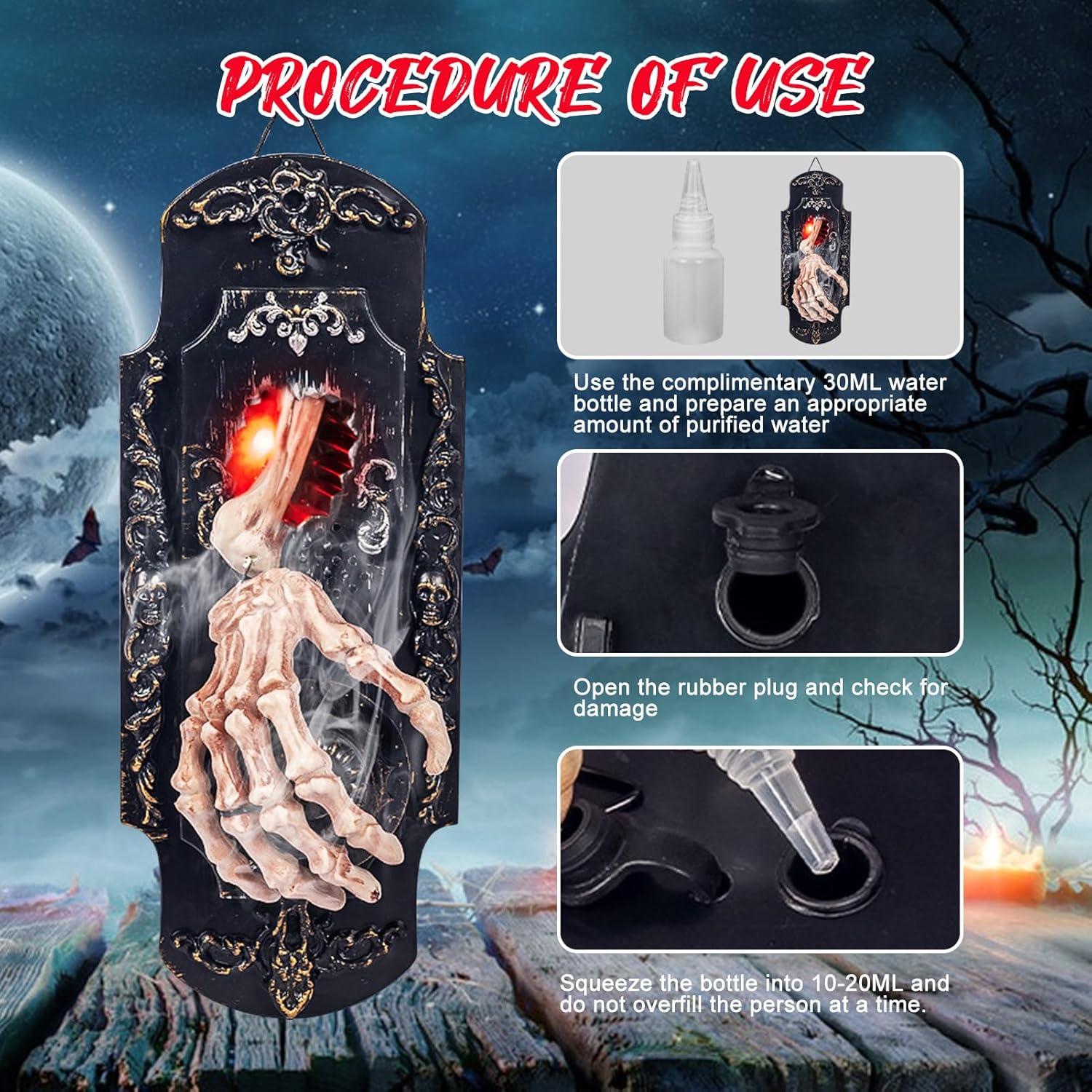 ドアベル ハロウィン飾り 玄関チャイム 呼び出しチャイム スケルトン 手 お化け屋敷 肝試し 小道具 ライト付き 音声付き 電池式 LED ホラー 怖い グッズ 装飾 発光 飾りライト 屋外 室内 電