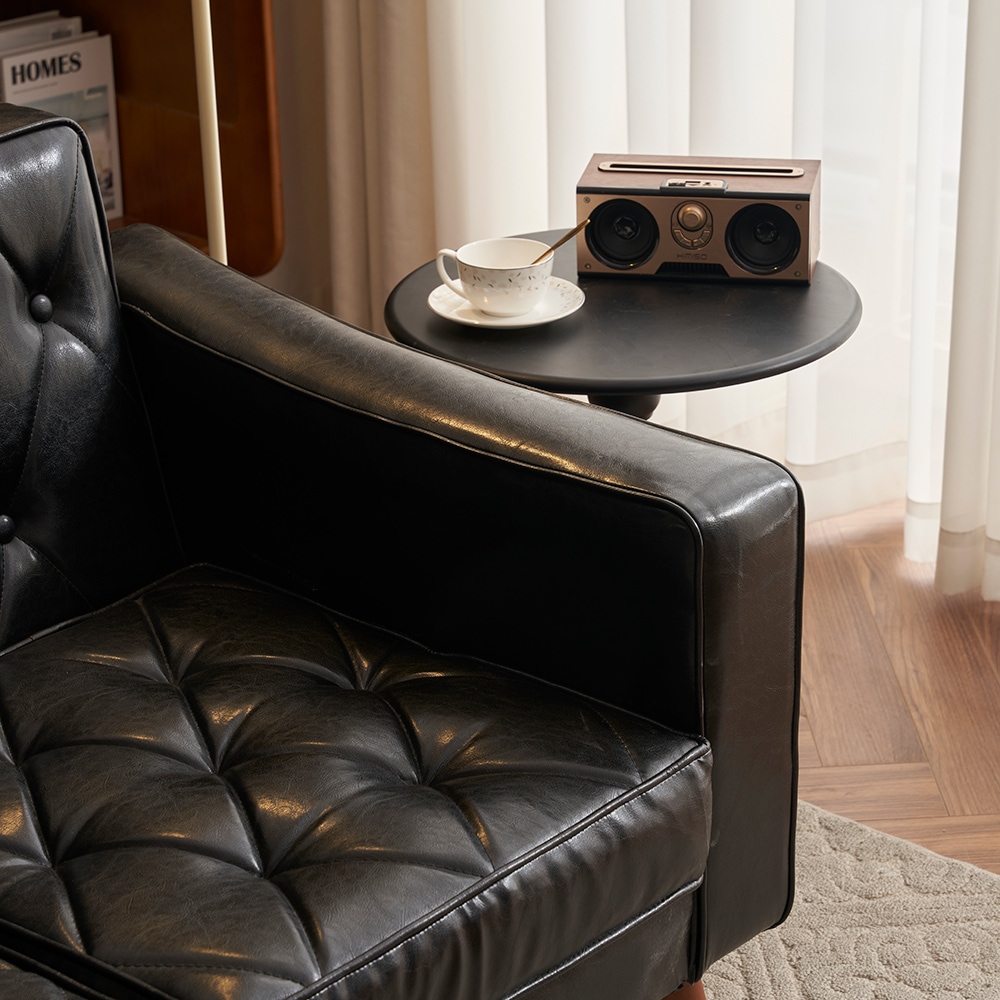 ソファー 3人掛け カウチソファ リビングソファ 肘付き オットマン おしゃれ PVCレザータイプ 合皮 お掃除ロボット通れる東京倉庫から発送