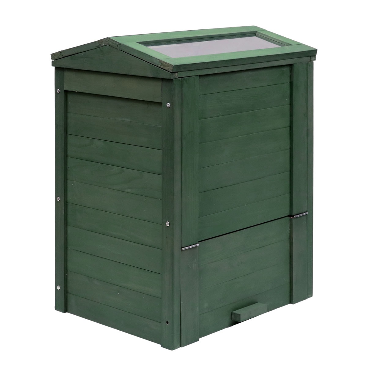 コンポスト 木製窓付コンポスト 90L OWN オウン ゴミ箱 生ごみ 堆肥 堆肥コンポスター ボックス フタ付き ガラス扉 ダストボックス 生ごみ処理 大容量