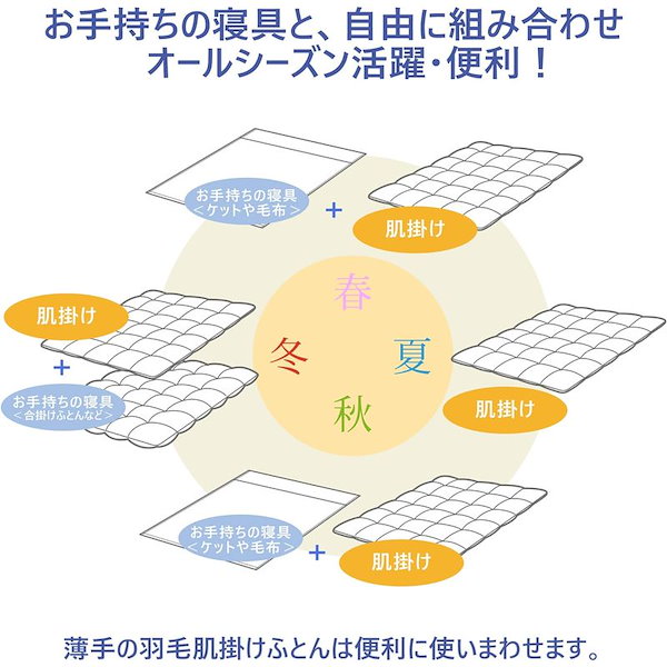 Qoo10] 洗える 羽毛 肌掛け布団 ダウンケット