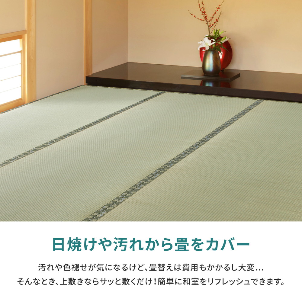 国産い草カーペット [天草（あまくさ）] 江戸間 4.5帖（261x261cm） グリーン
