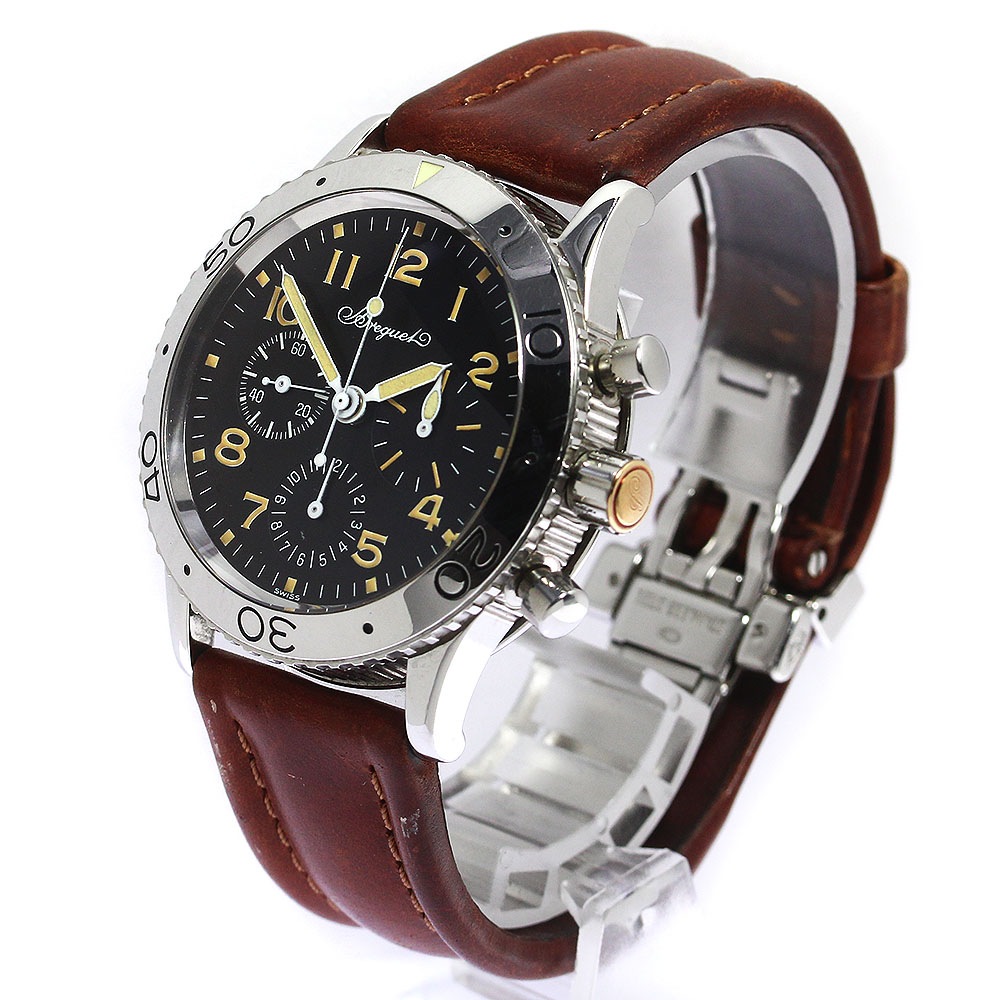 ブレゲ Breguet 3800 アエロナバル タイプXX 初期型 金リューズ パラシュートバックル 自動巻き メンズ _718972【中古】 ブレゲ Breguet 3800 アエロナバル タイプXX 初期型 金リューズ パラシュートバックル 自動巻き メンズ _718972【中古】