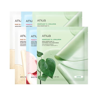 パック・フェイスマスク anu Amazon | ANUA(アヌア)ドクダミ70スージングコラーゲンフェイス