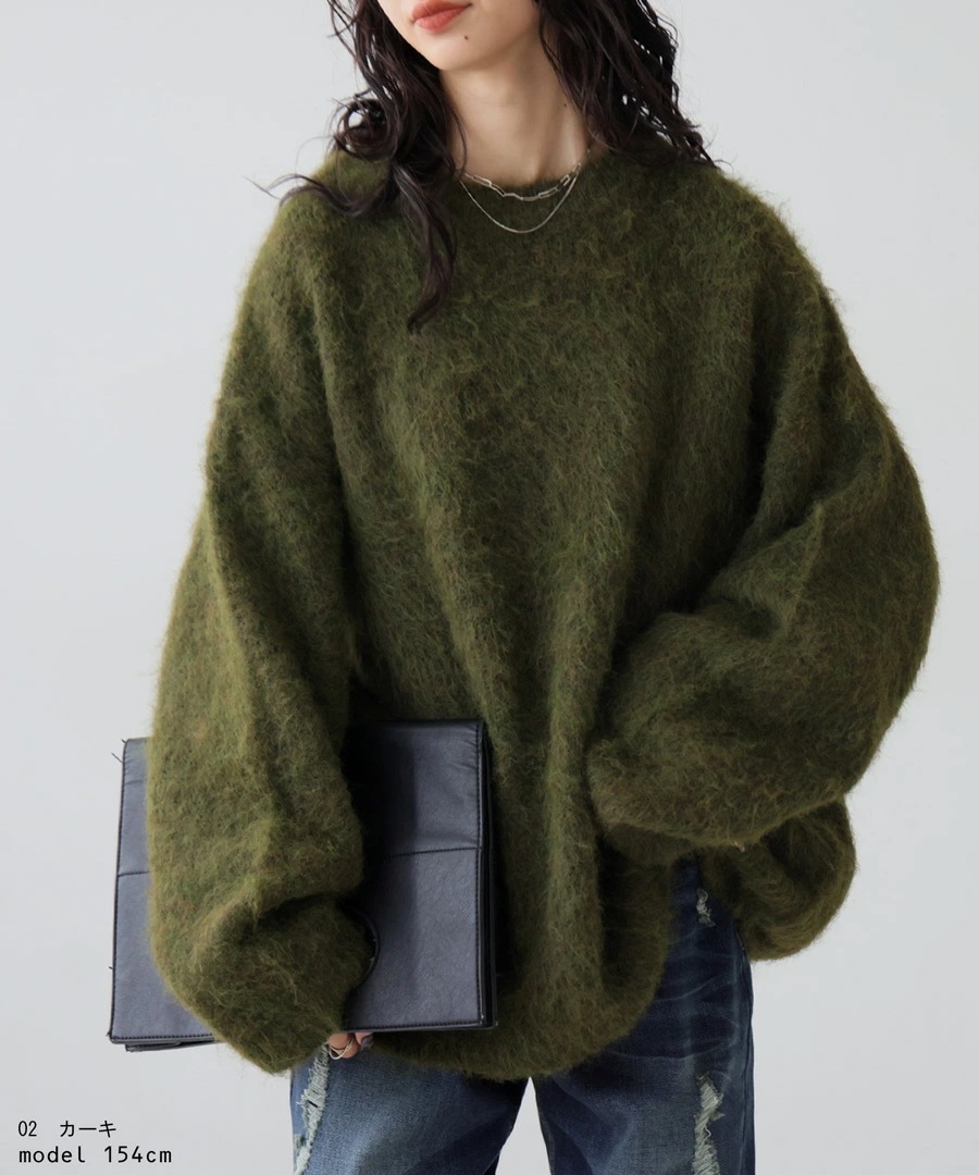 モヘアニット ニット レディース トップス 長袖 ・9月9日10時再販メール便不可 モヘアニット ニット レディース トップス 長袖 ・9月9日10時再販メール便不可